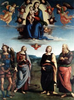 彼得羅 貝魯吉諾 Madonna in Glory with the Child and Saints